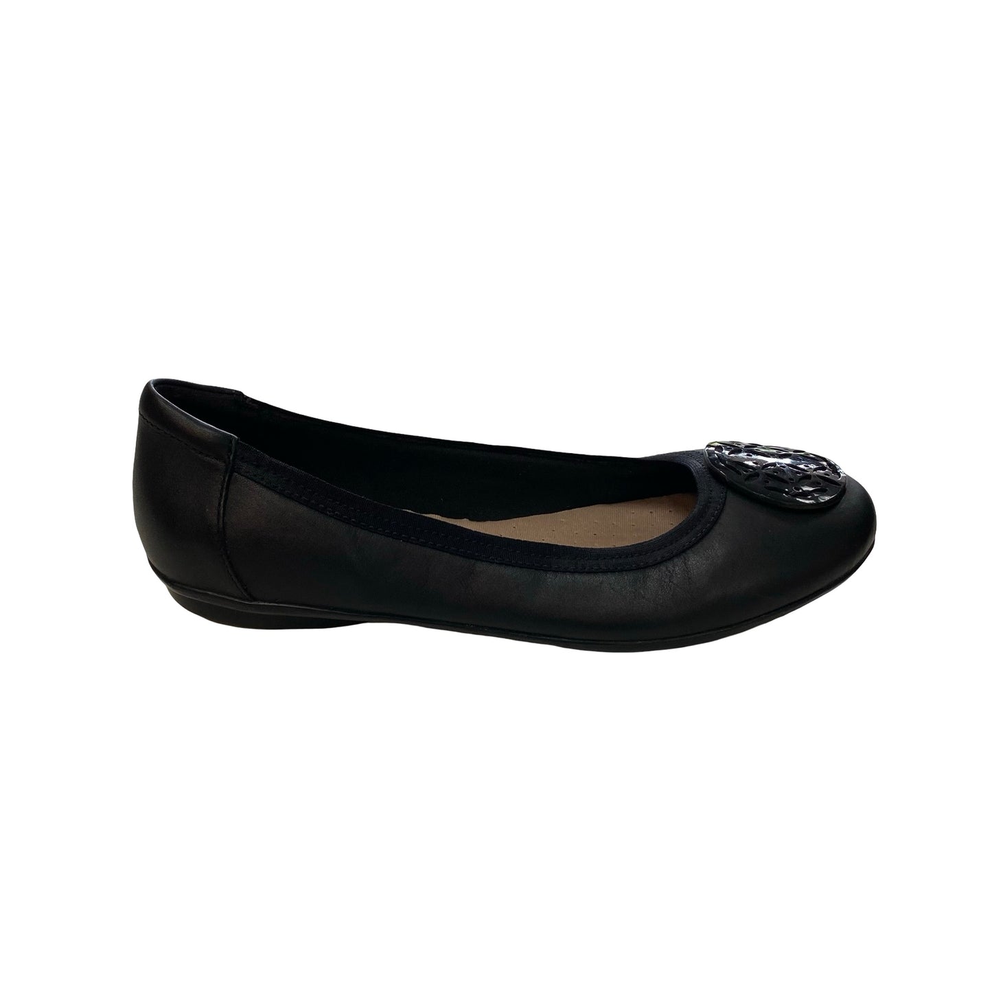 Shoes Flats By Clarks In Black, Size:7