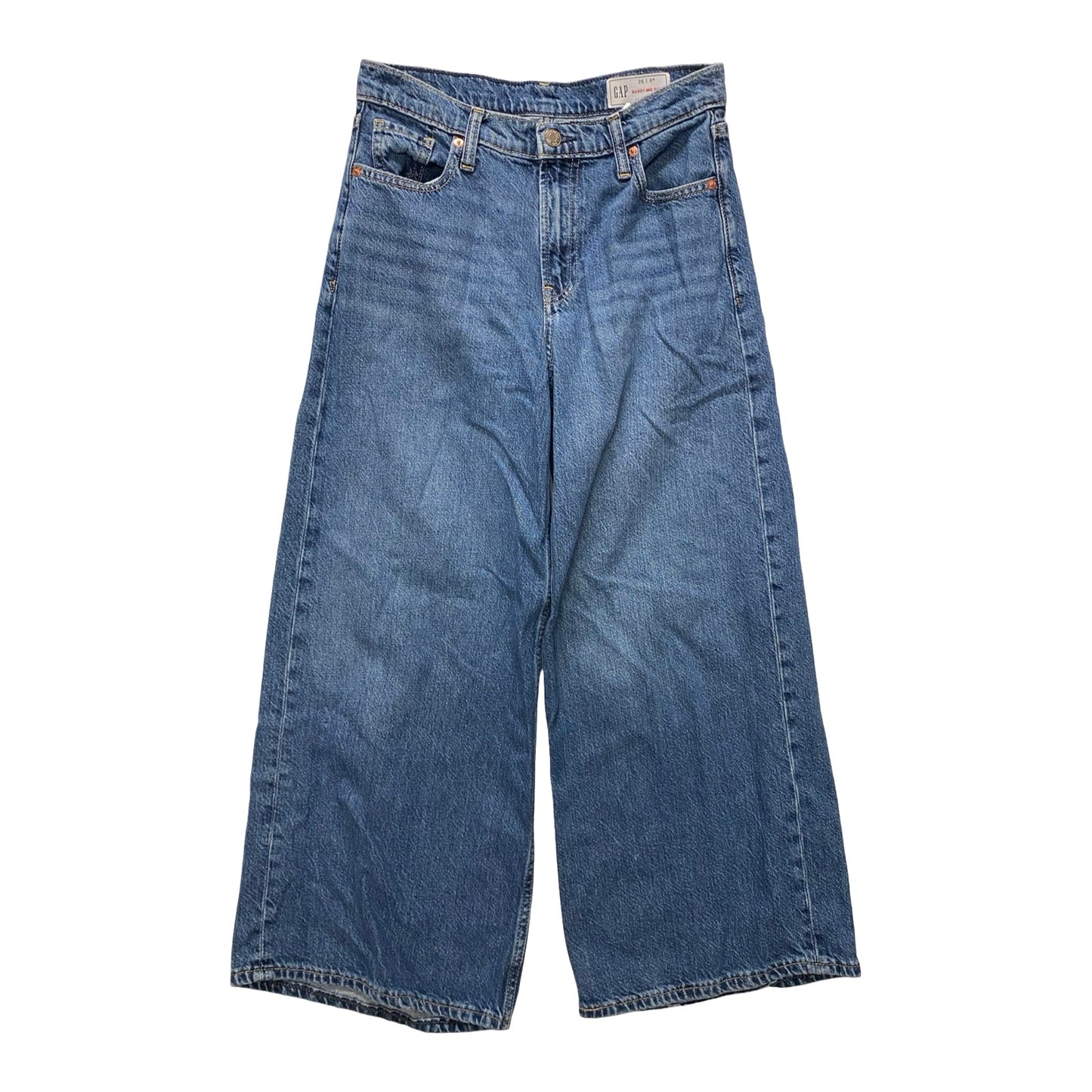 Jeans Wide Leg By Gap In Blue Red & White, Size:0
