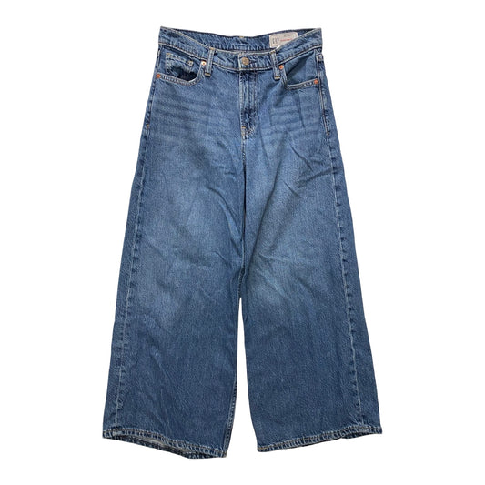 Jeans Wide Leg By Gap In Blue Red & White, Size:0