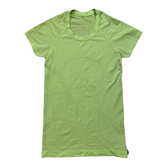 Athletic Top Ss By Lululemon In Green, Size:4