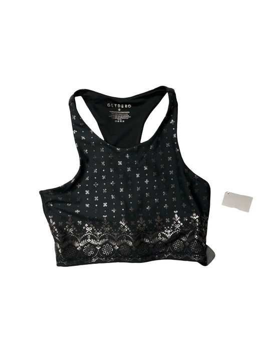 Athletic Bra By Glyder In Black & Silver, Size:M