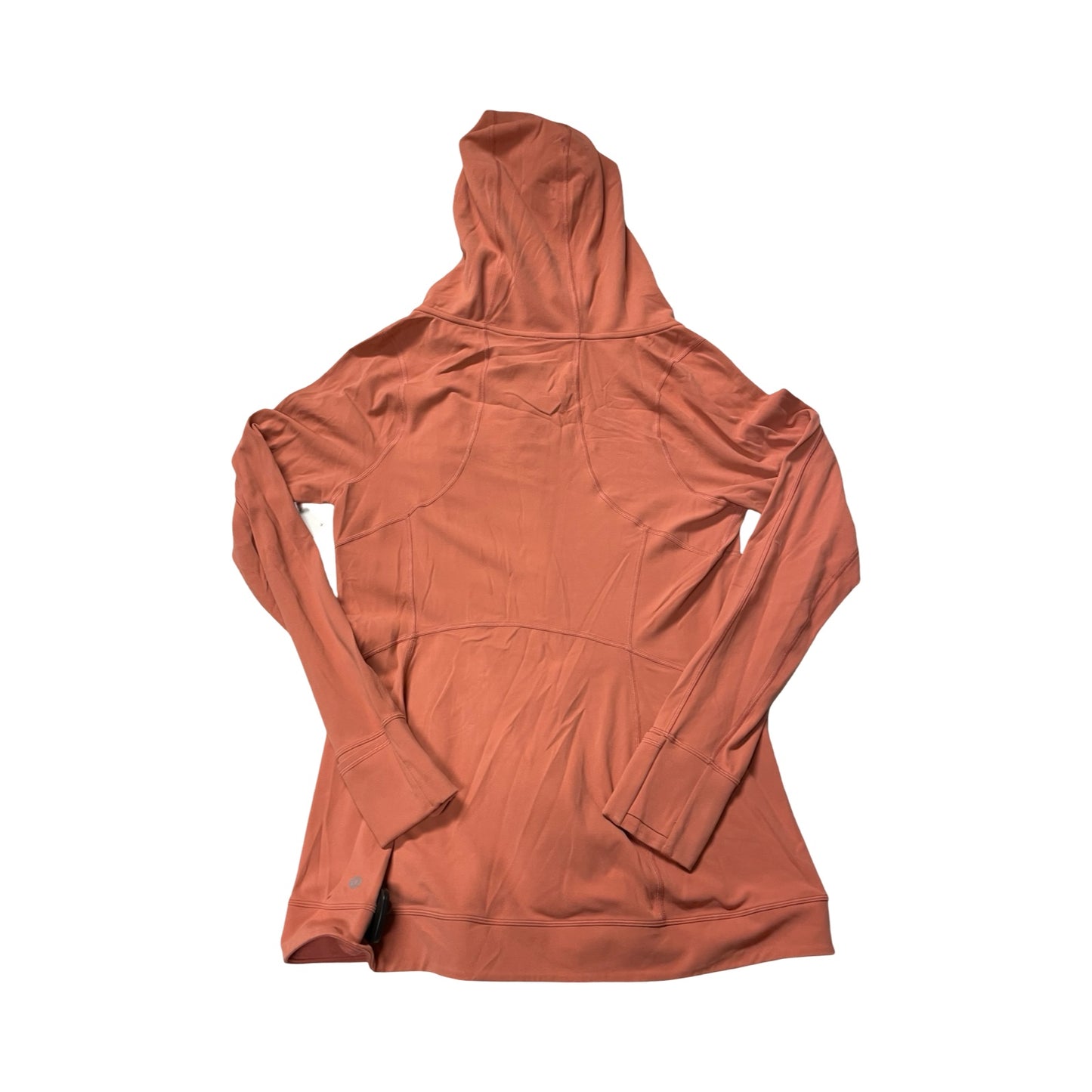Athletic Jacket By Lululemon In Orange, Size:14
