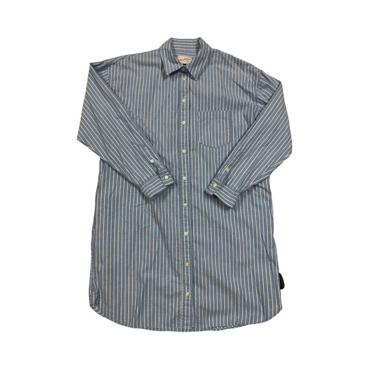 Blouse Ls By Universal Thread In Blue & White, Size:S