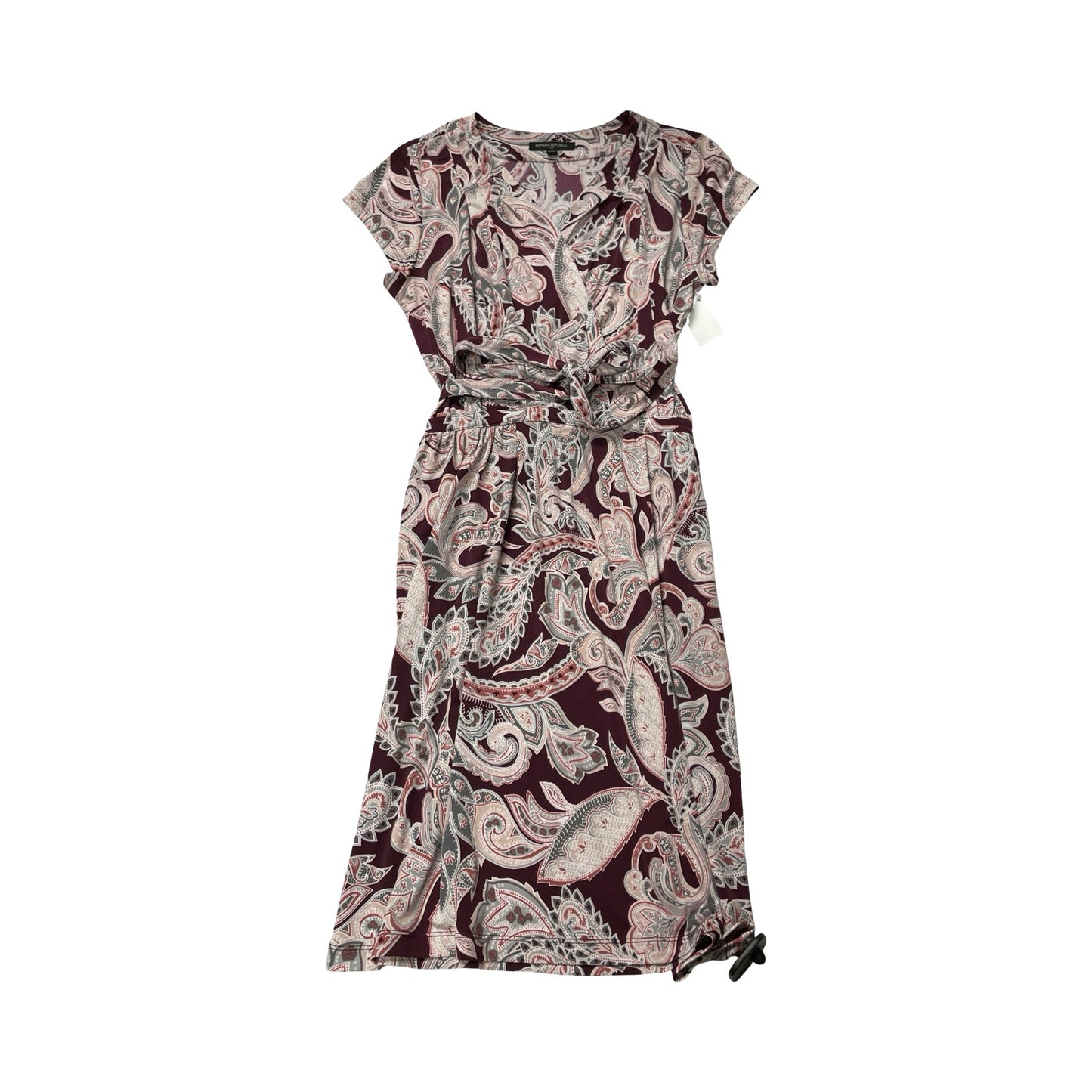 Dress Casual Midi By Banana Republic In Multi, Size:M