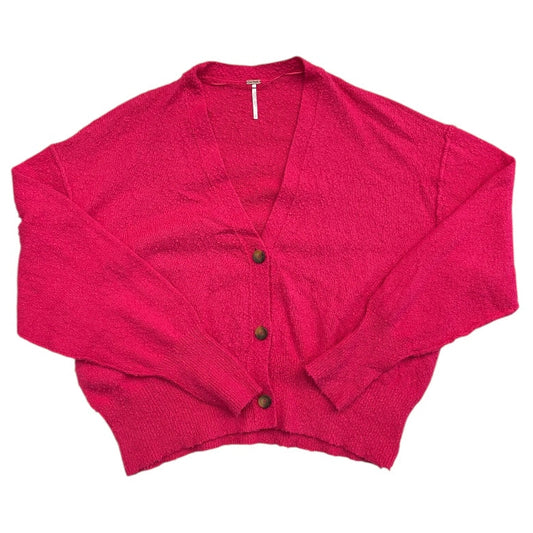 Sweater Cardigan By Free People In Pink, Size:L