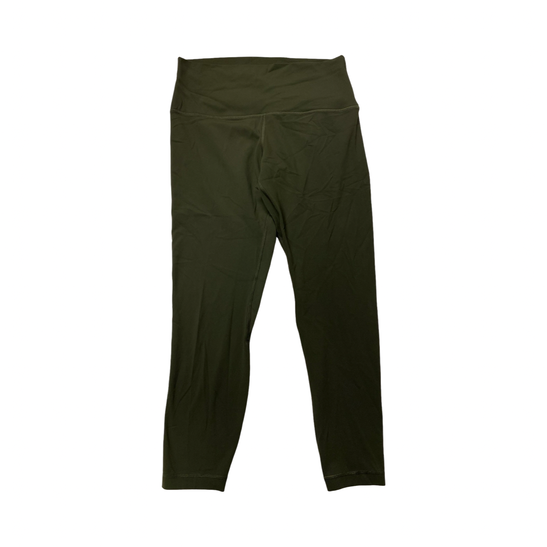 Athletic Leggings By Lululemon In Green, Size:10