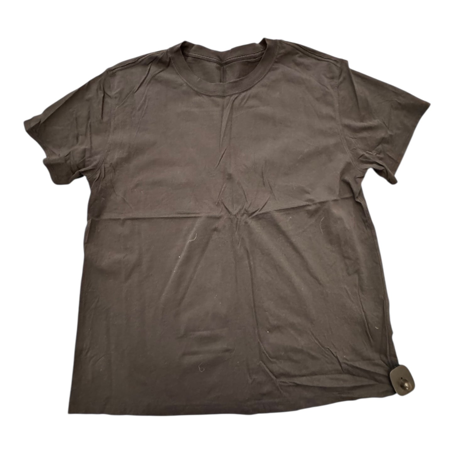 Athletic Top Ss By Lululemon In Black, Size:12