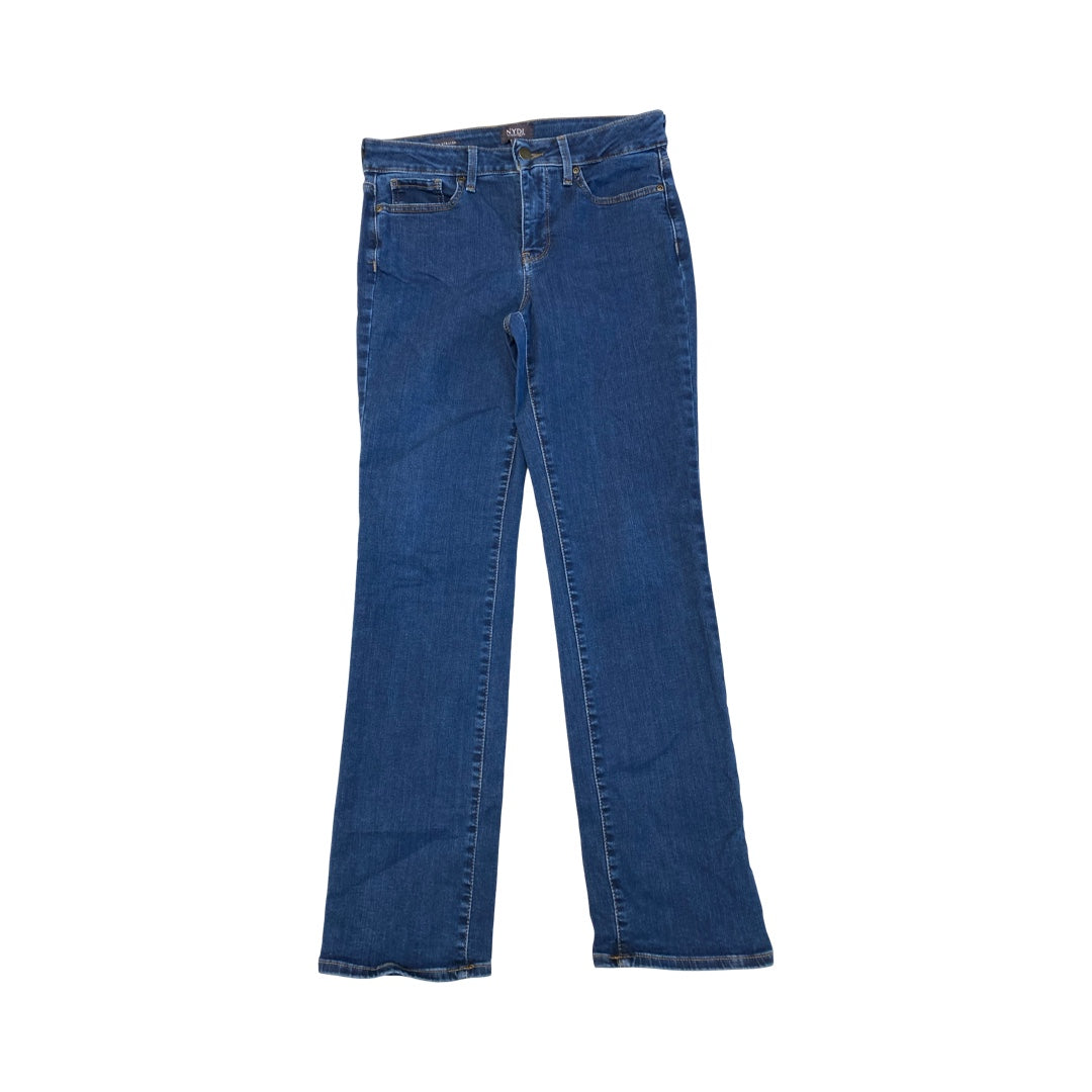 Jeans Straight By Not Your Daughters Jeans In Blue Denim, Size:8