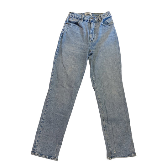 Jeans Straight By Abercrombie And Fitch In Blue Denim, Size:6