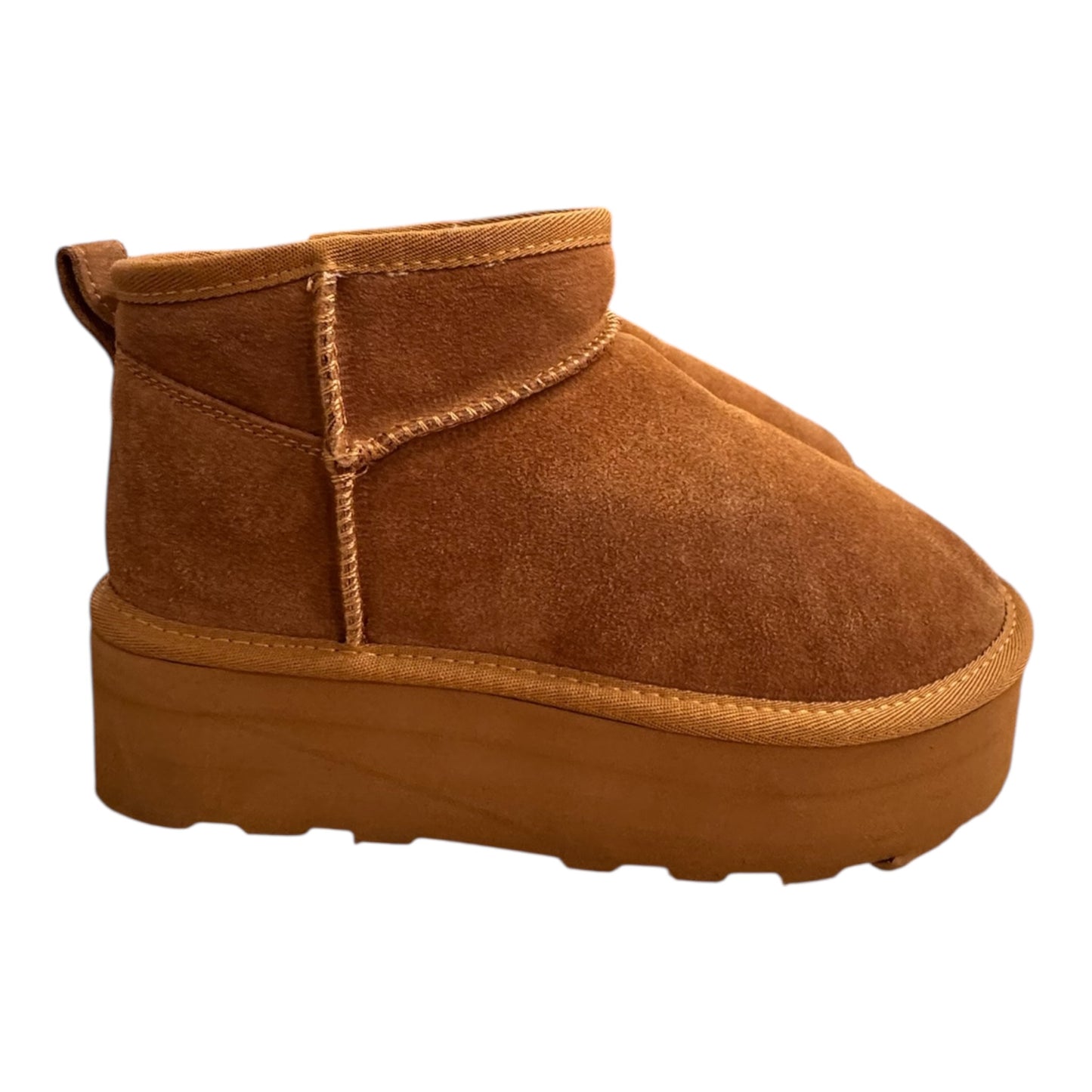 Boots Snow By Cushionaire In Brown, Size:8