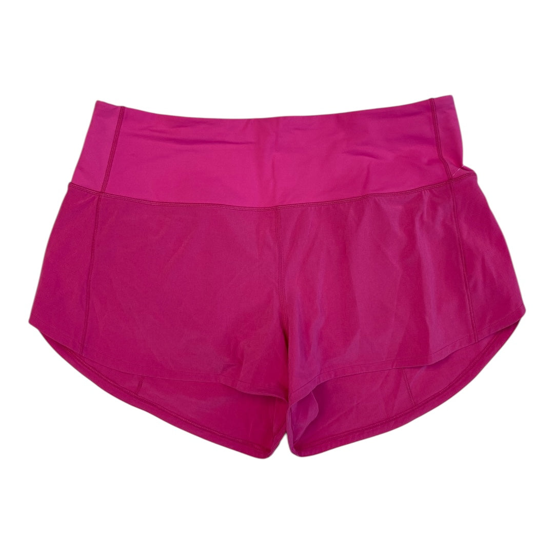 Athletic Shorts By Lululemon In Pink, Size:10