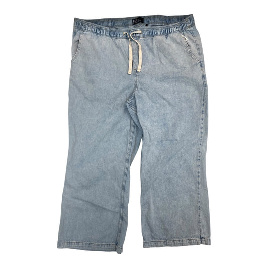 Jeans Wide Leg By Gap In Blue Denim, Size:Xxl