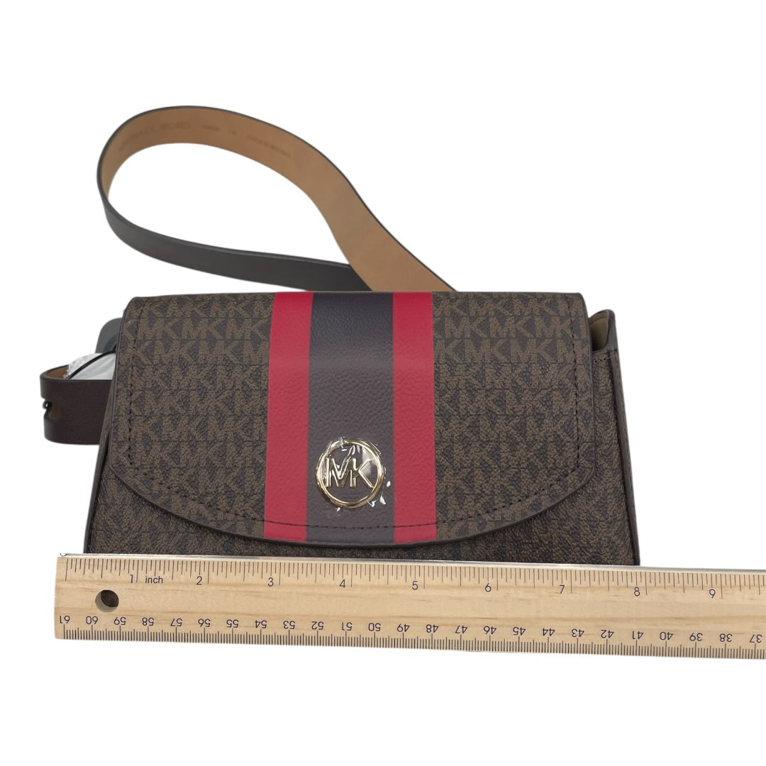 Handbag Designer By Michael Kors In Brown & Red, Size:Small