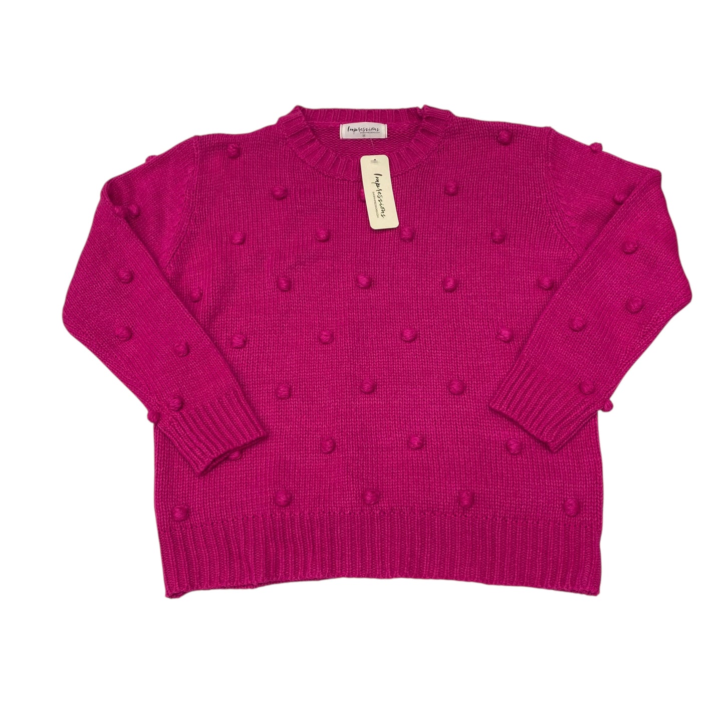 Sweater By Impressions In Pink, Size:M