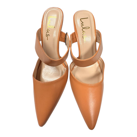 Shoes Heels Kitten By Lulus In Tan, Size:7