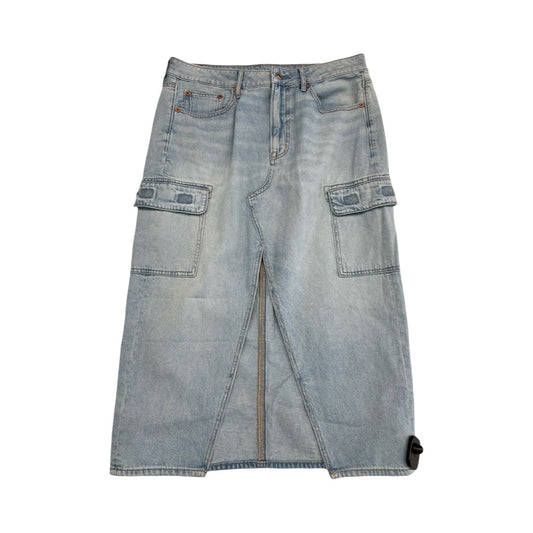 Skirt Midi By American Eagle In Blue Denim, Size:6