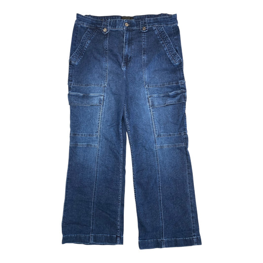 Jeans Straight By White House Black Market In Blue Denim, Size:16