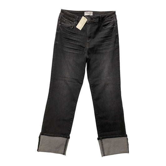 Jeans Straight By Evereve In Black Denim, Size:10