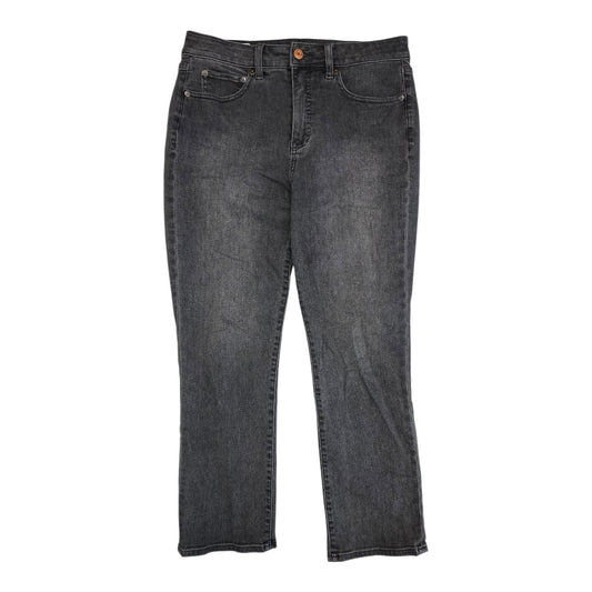 Jeans Cropped By Gap In Black Denim, Size:8