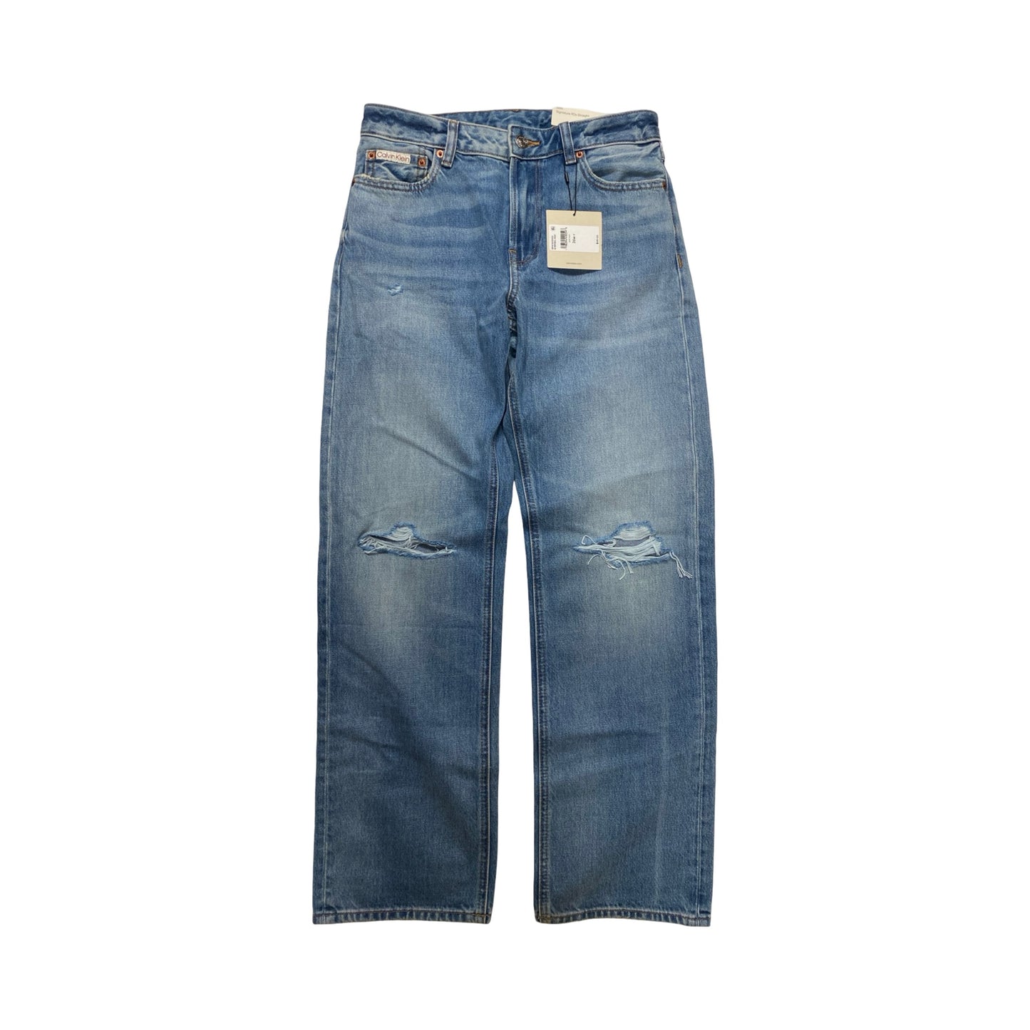 Jeans Straight By Calvin Klein In Blue Denim, Size:2