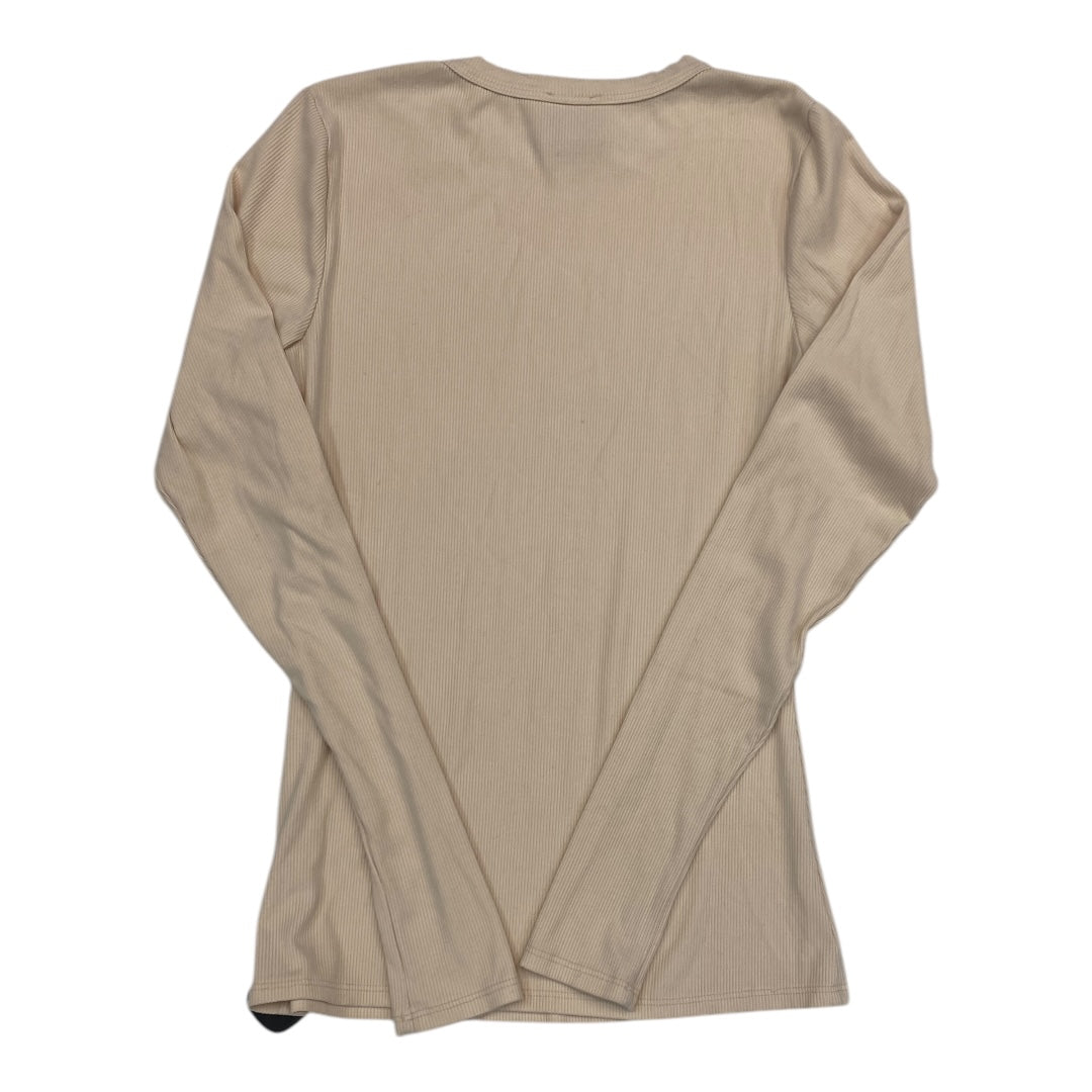 Top Ls By NAKED WARDROBE In Cream, Size:L