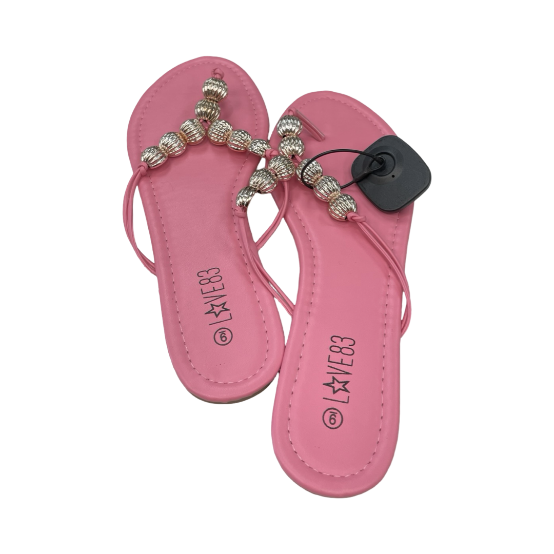 Sandals Flats By Cmc In Pink, Size:9
