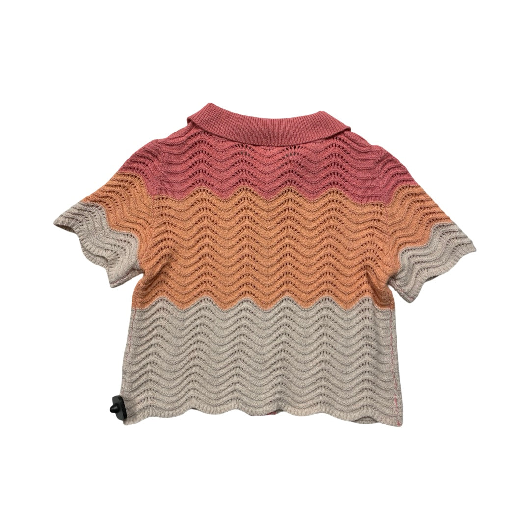 Sweater Ss By Dreamers In Orange & Pink, Size:M