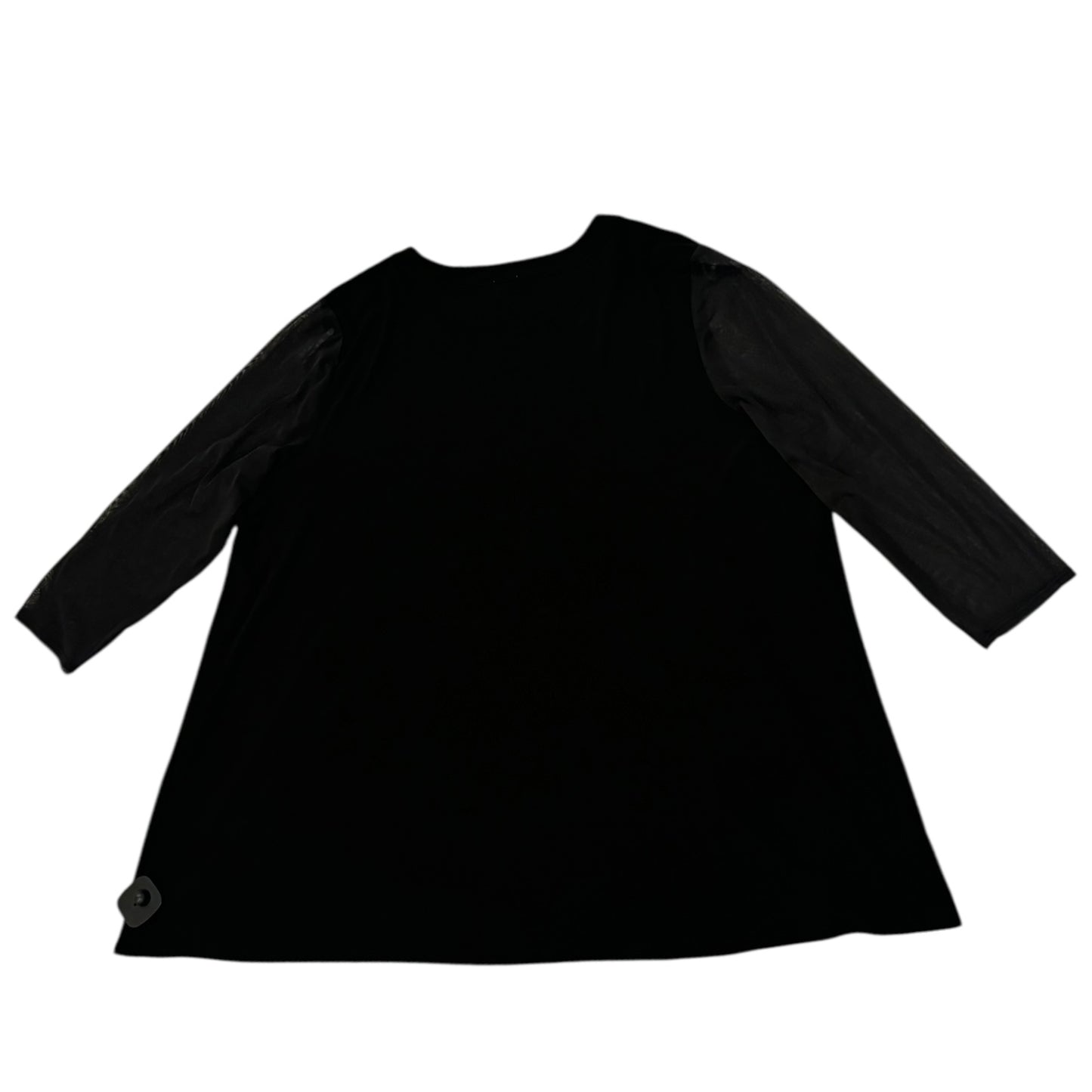 Top Ls By Anne Klein In Black, Size:2X