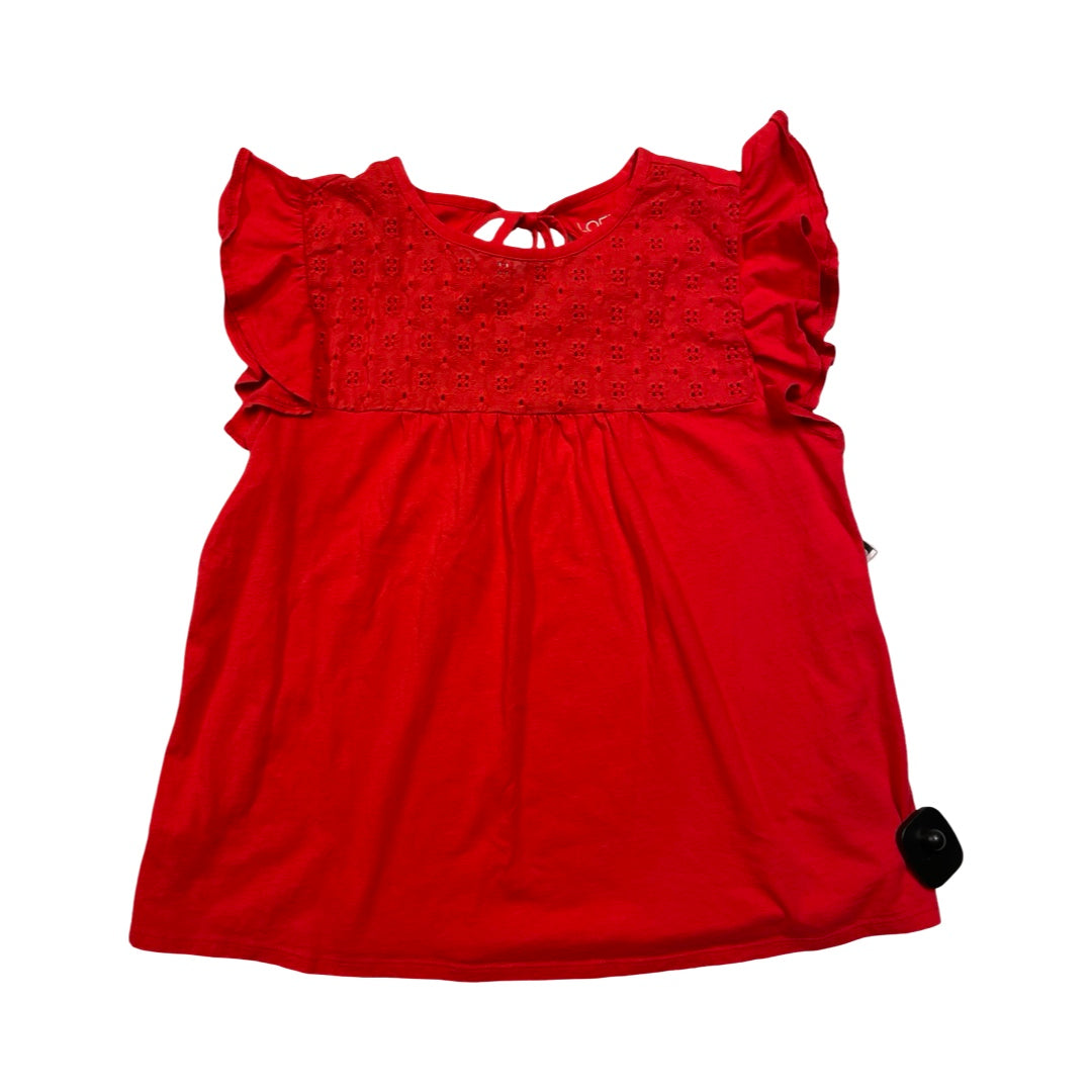 Top Sleeveless By Loft In Red, Size:S
