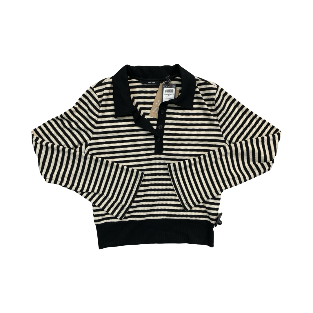 Top Ls By Vero Moda In Black & Cream, Size:S