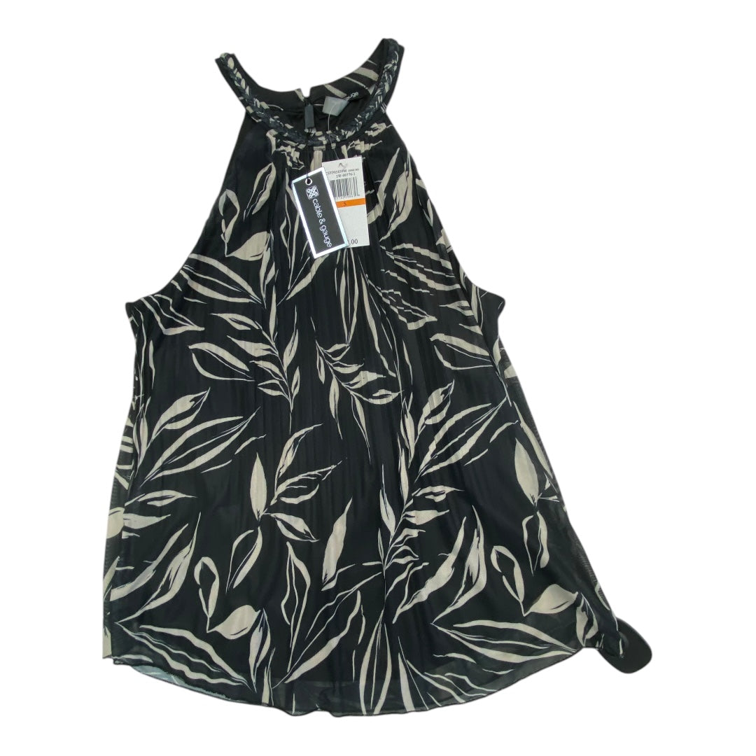 Top Sleeveless By Cable And Gauge In Floral Print, Size:S