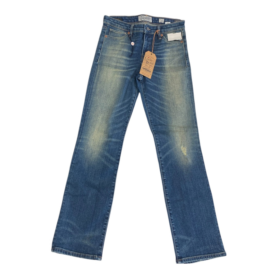 Jeans Straight By Lucky Brand In Blue Denim, Size:6