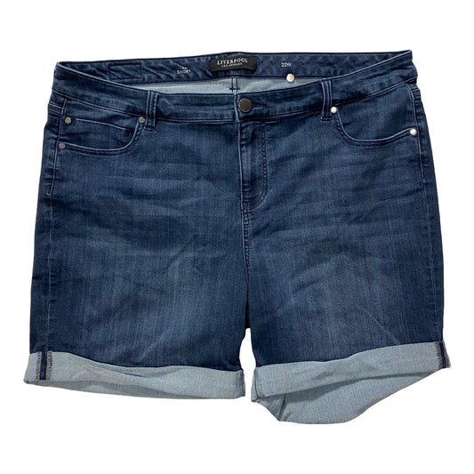 Shorts By Liverpool In Blue Denim, Size:22