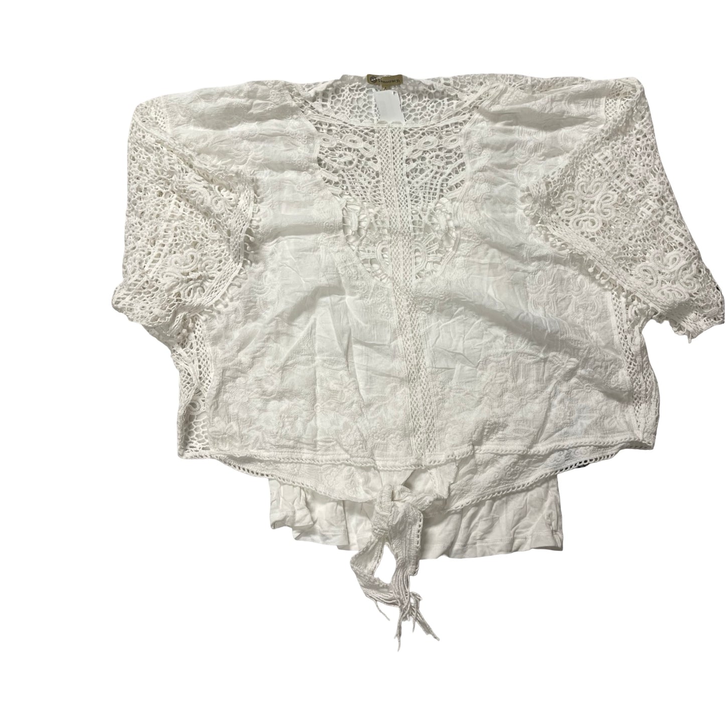 Top Ss By Democracy In White, Size:L