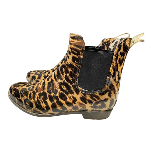 Boots Rain By J. Crew In Animal Print, Size:10