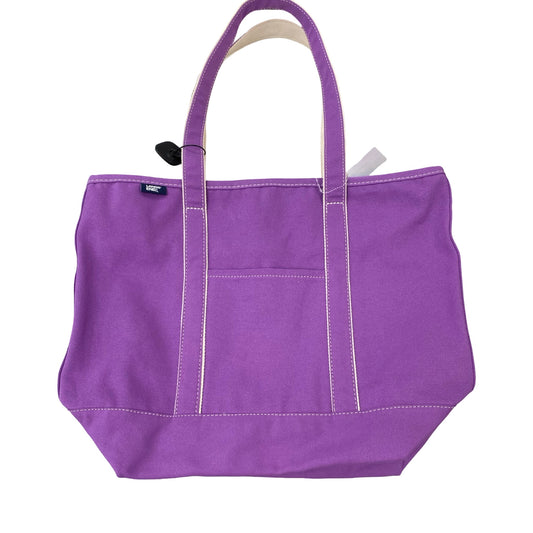 Tote By Lands End In Purple & White, Size:Large