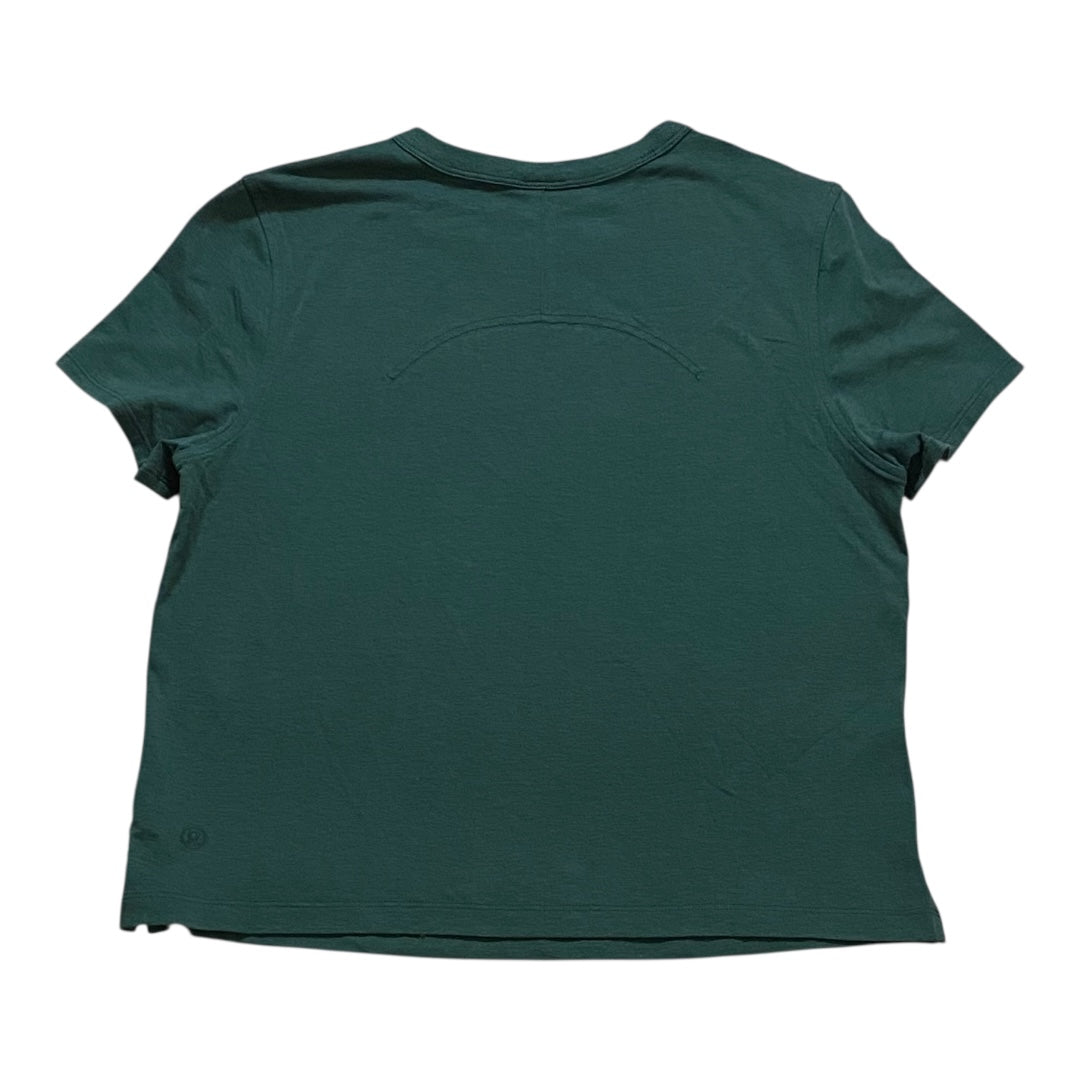 Athletic Top Ss By Lululemon In Green, Size:2