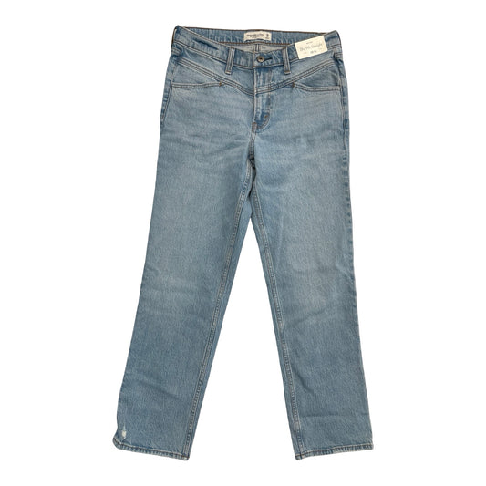 Jeans Straight By Abercrombie And Fitch In Blue Denim, Size:6