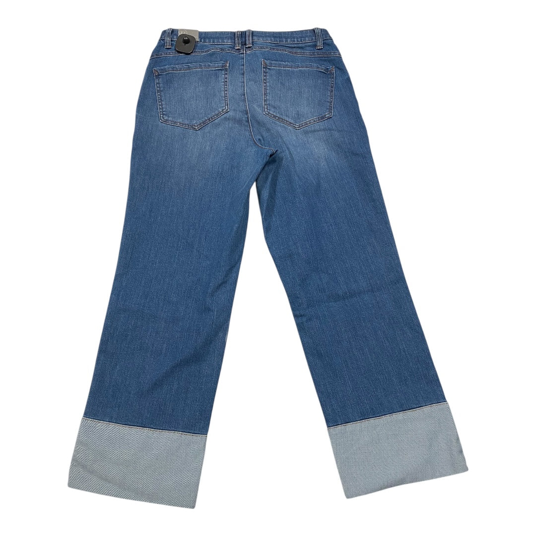 Jeans Cropped By Wit & Wisdom In Blue Denim, Size:10