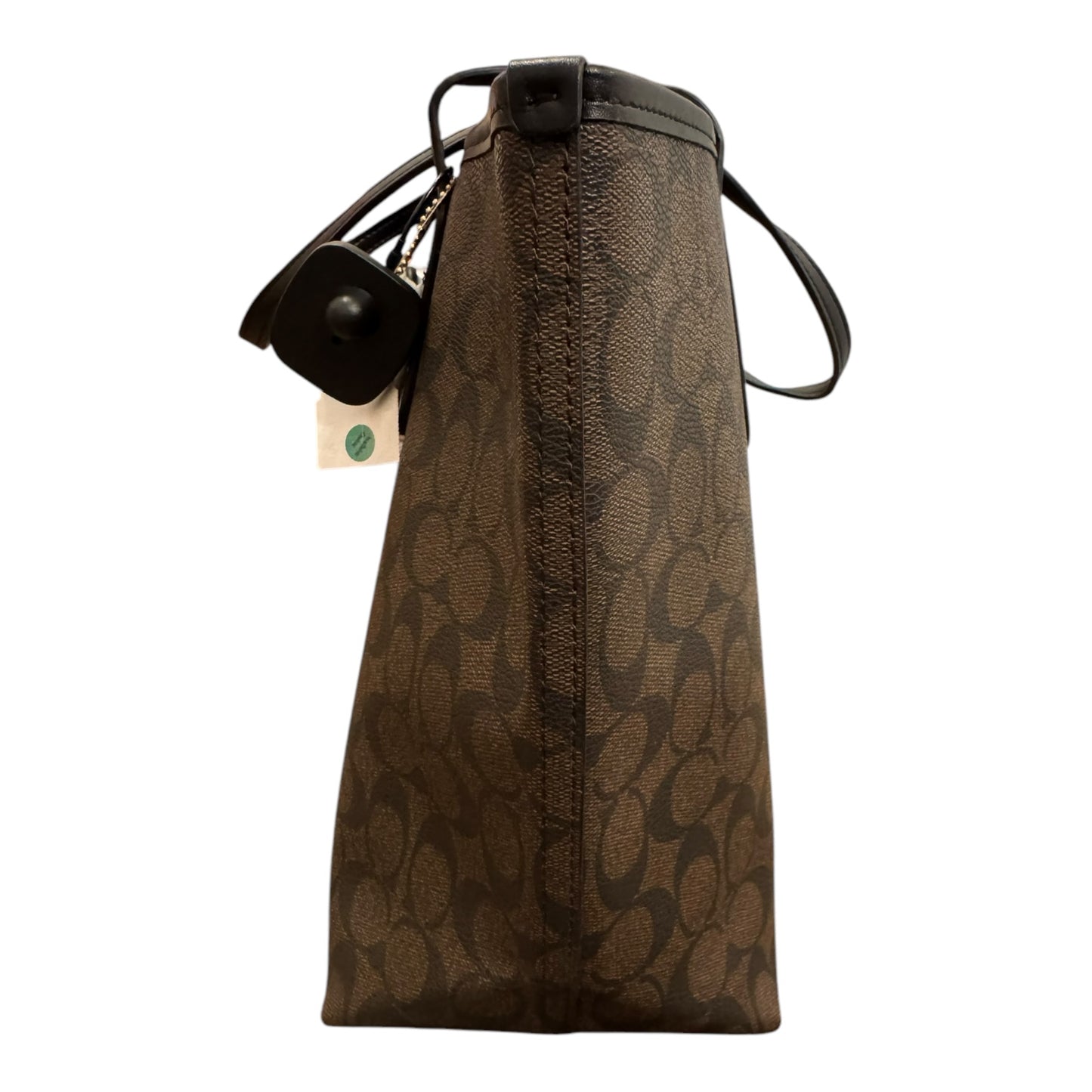 Handbag Reversible Designer By Coach In Black & Brown, Size:Large