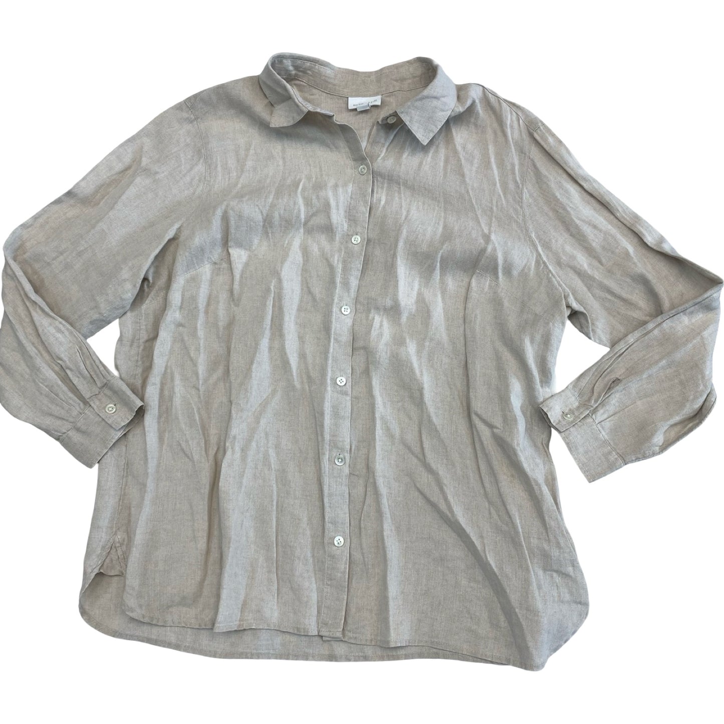Top Ls By J. Jill In Tan, Size:1X