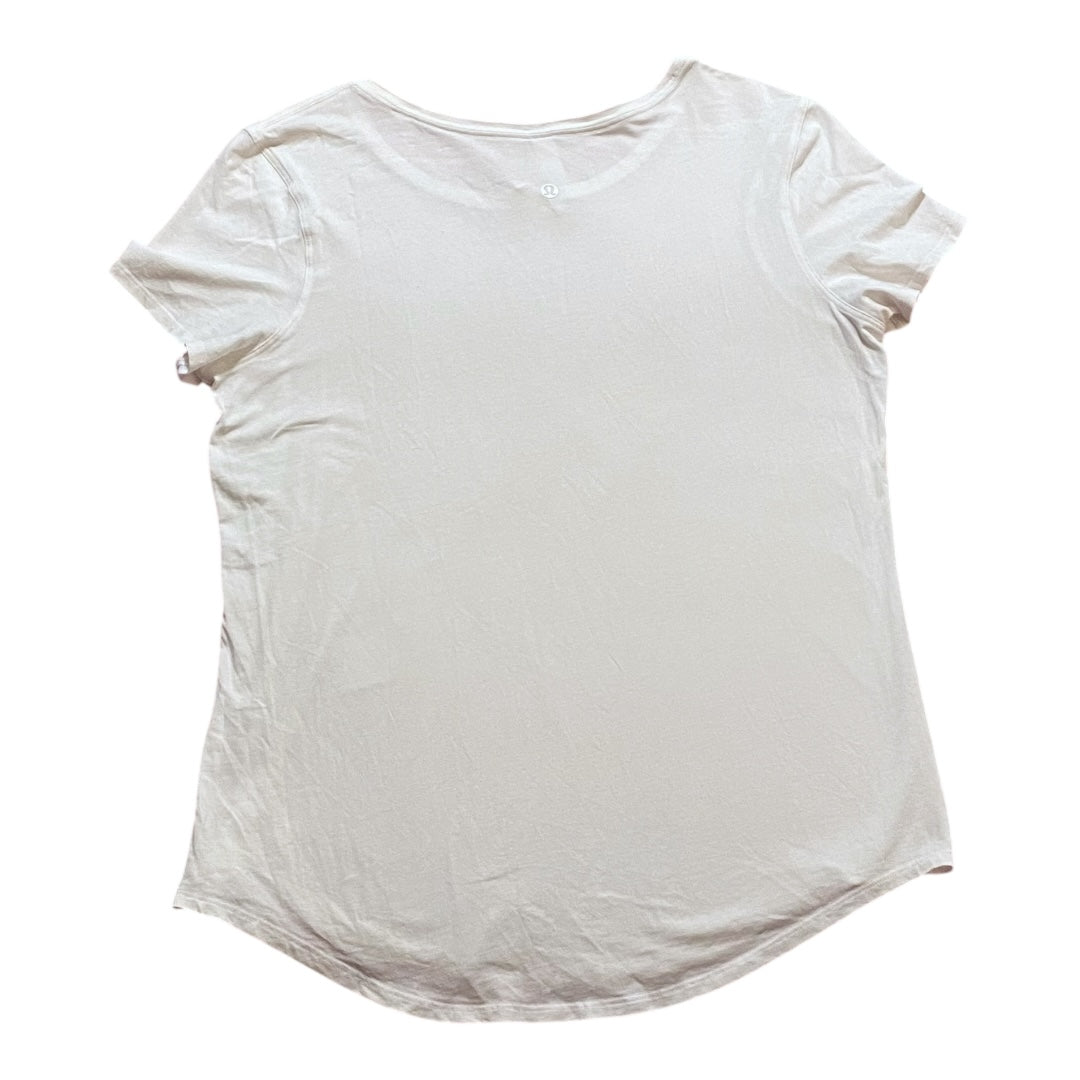 Athletic Top Ss By Lululemon In White, Size:8
