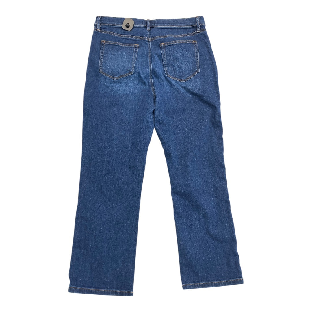 Jeans Straight By Loft In Blue Denim, Size:14