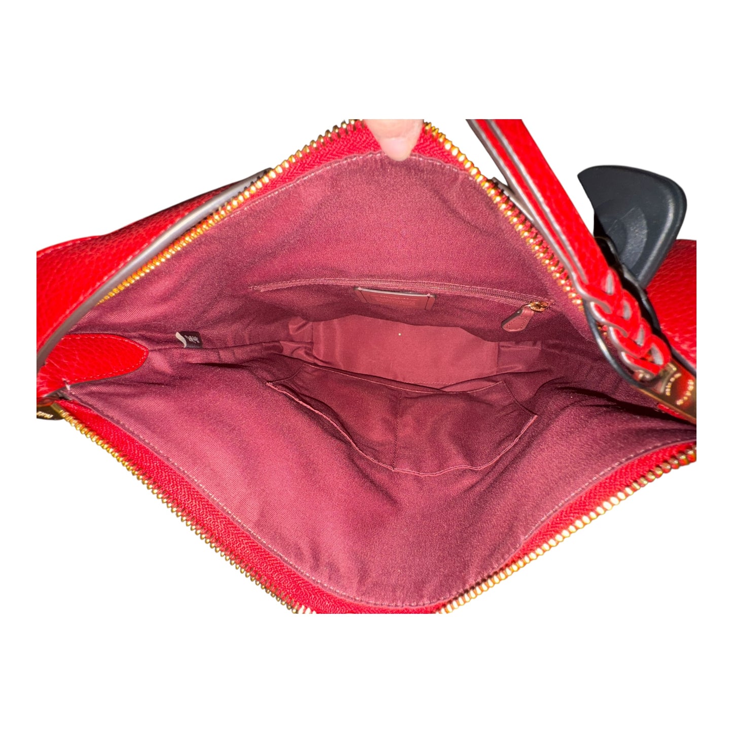 Handbag Designer By Coach In Red, Size:Medium