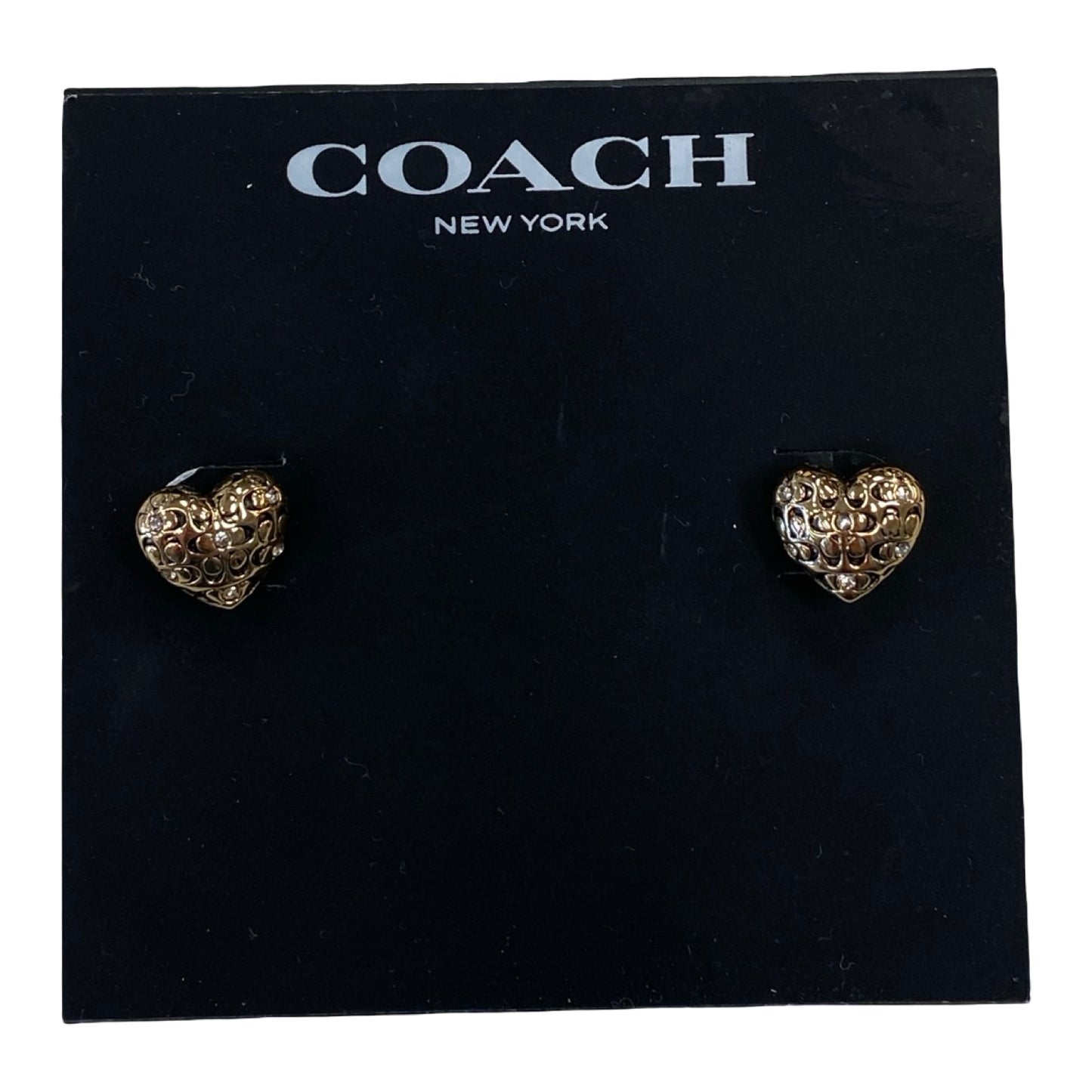 Earrings Designer By Coach In Gold