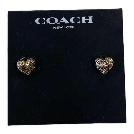 Earrings Designer By Coach In Gold