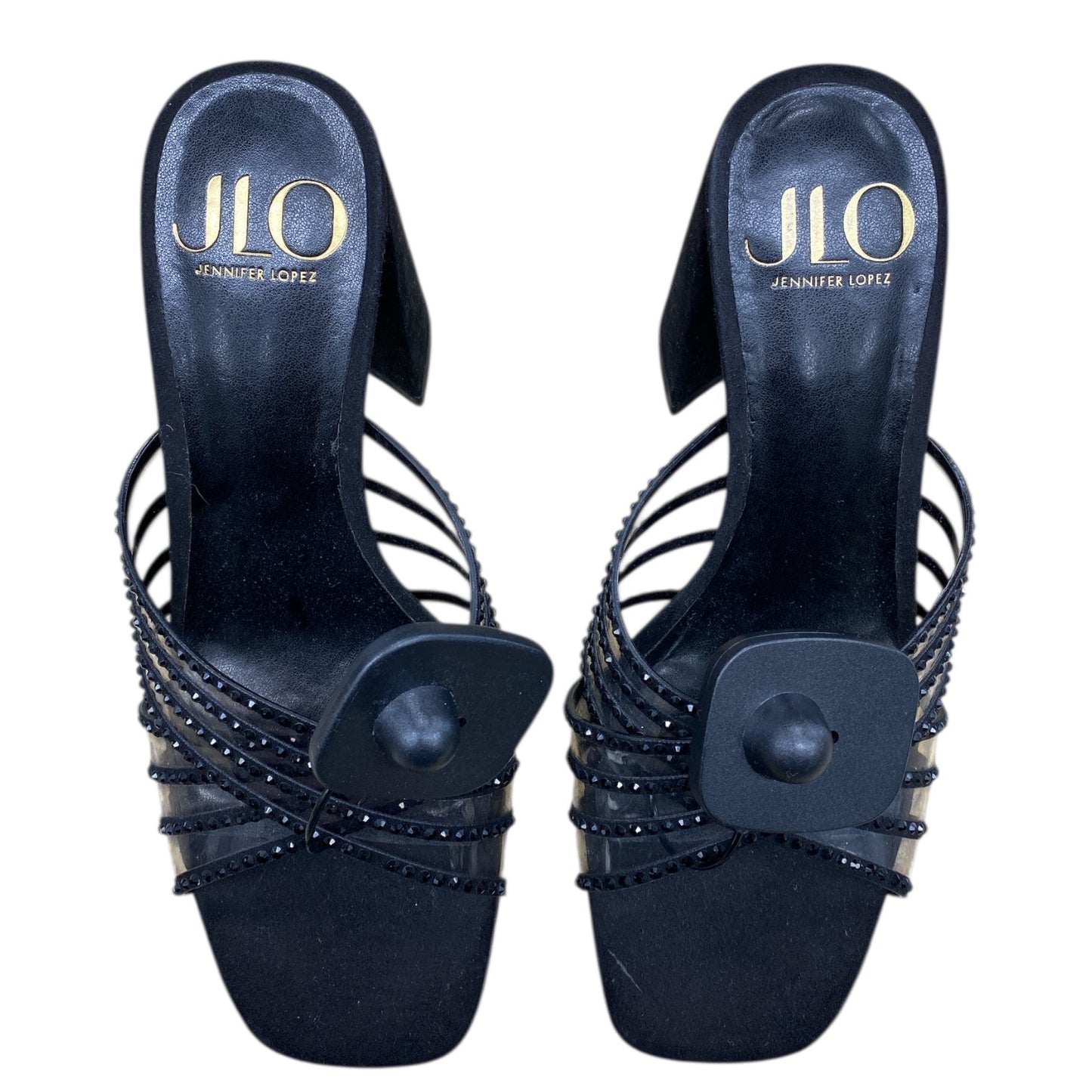 Sandals Heels Block By JLO In Black, Size:6