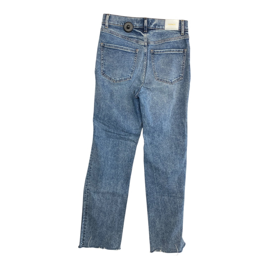 Jeans Straight By Express In Blue Denim, Size:4