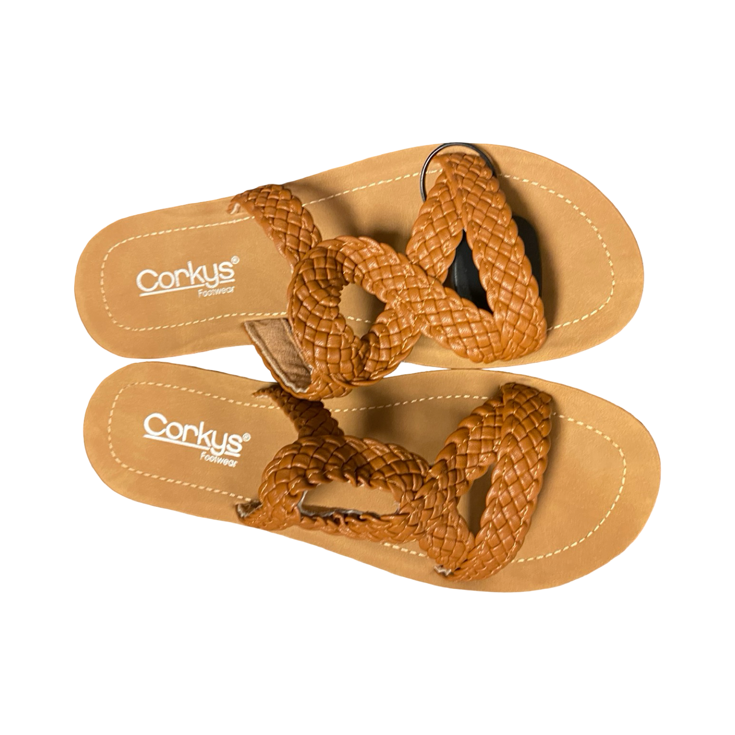 Sandals Flats By Corkys In Brown, Size:8