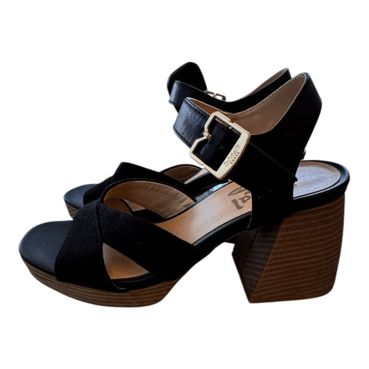 Sandals Heels Block By Dr Scholls In Black, Size:7.5